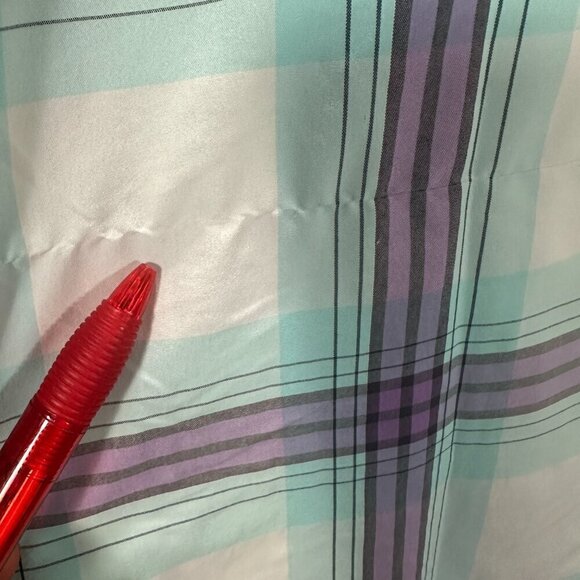 Patagonia Shirt Womens Small Plaid Purple Blue Long Sleeve Button Up Pockets - Picture 8 of 10